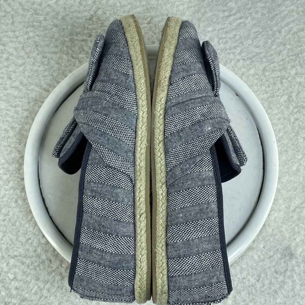 Nautica Shoes Womens 6.5 Blue Canvas Plated Fiber Sole Espadrilles Flats SlipOn